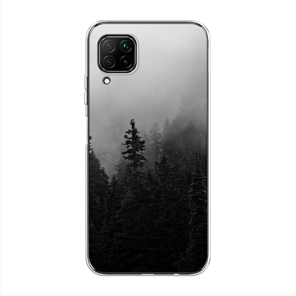 

Чехол на Huawei Nova 7i "Туманный лес", Серый;черный, 611850-2