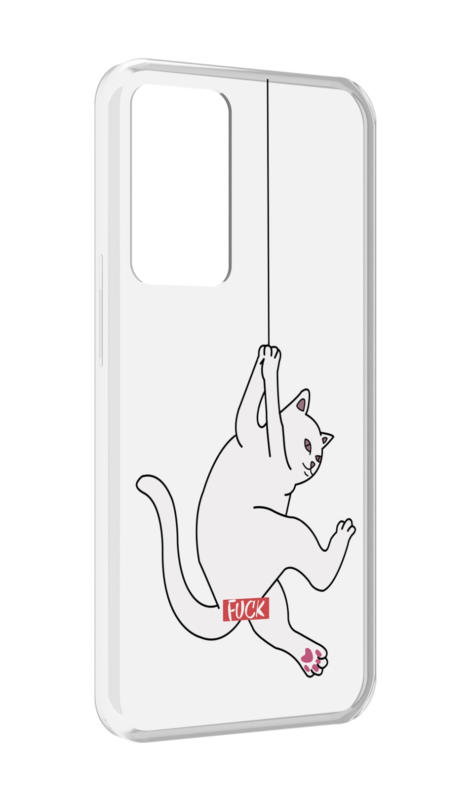 

Чехол MyPads котяра-на-веревке для OPPO Reno 8 Lite, Прозрачный, Tocco