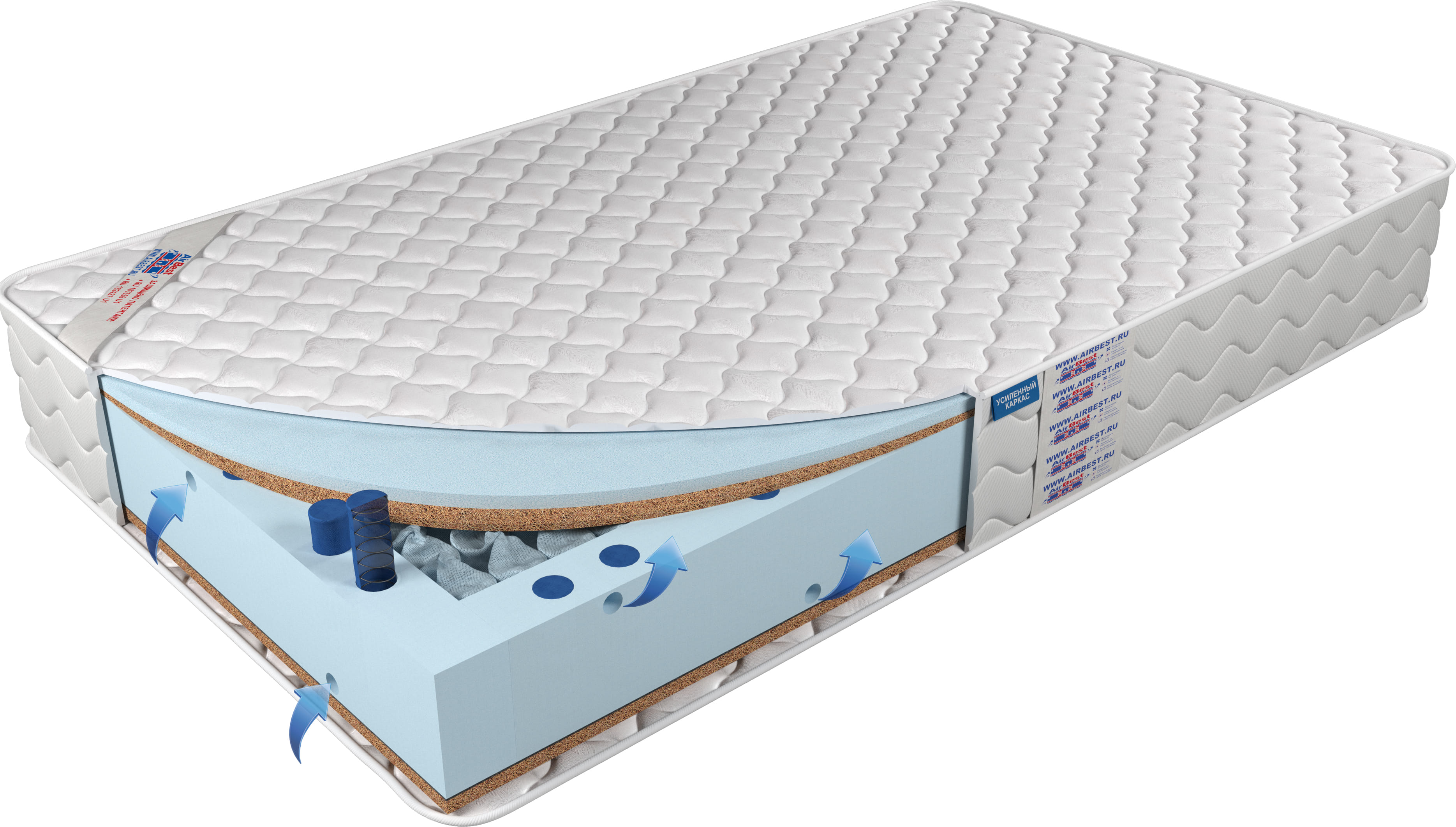 

Матрас Airbest Make-2 TFK 190x190x23, Белый, Матрас Airbest Make 2 TFK