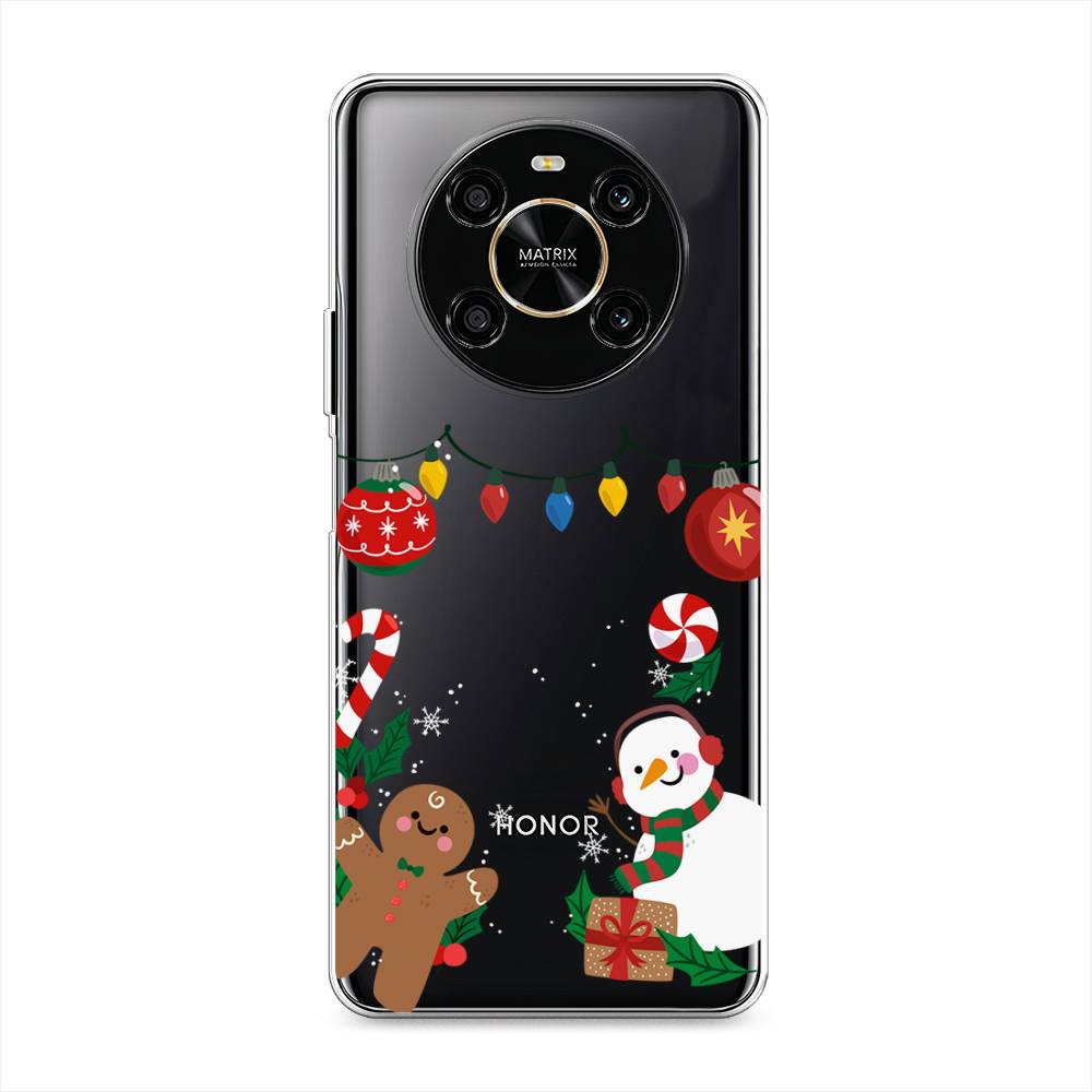 

Чехол на Honor X9 4G "Новогоднее настроение", Коричневый;красный;зеленый, 6108150-5
