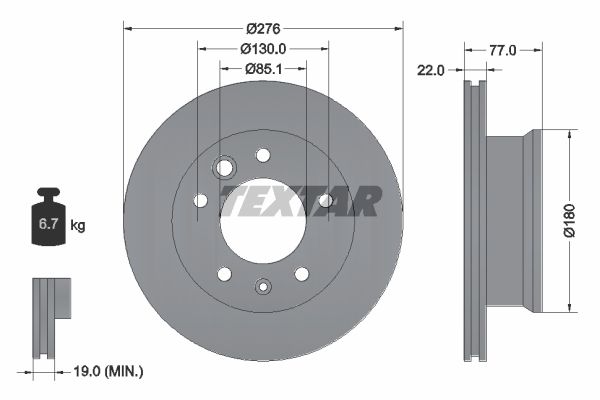 

Тормозный колодки Textar передний с покрытием Pro 92131503