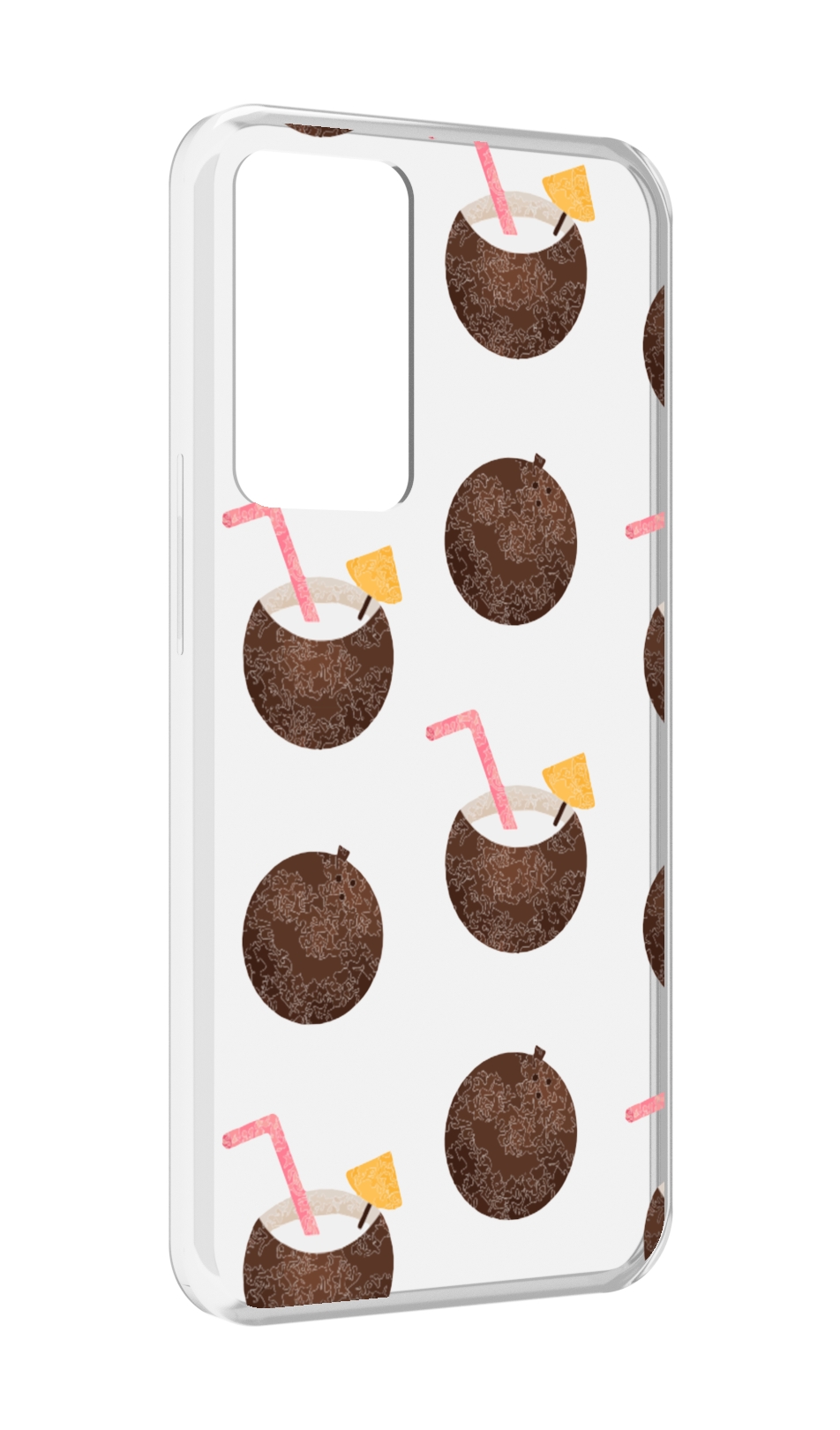 

Чехол MyPads кокосики для OPPO Reno 8 Lite, Прозрачный, Tocco