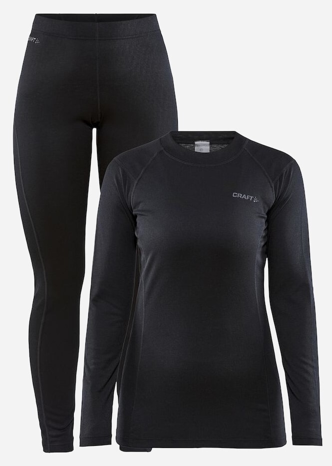 фото Комплект термобелья женский craft core warm, black