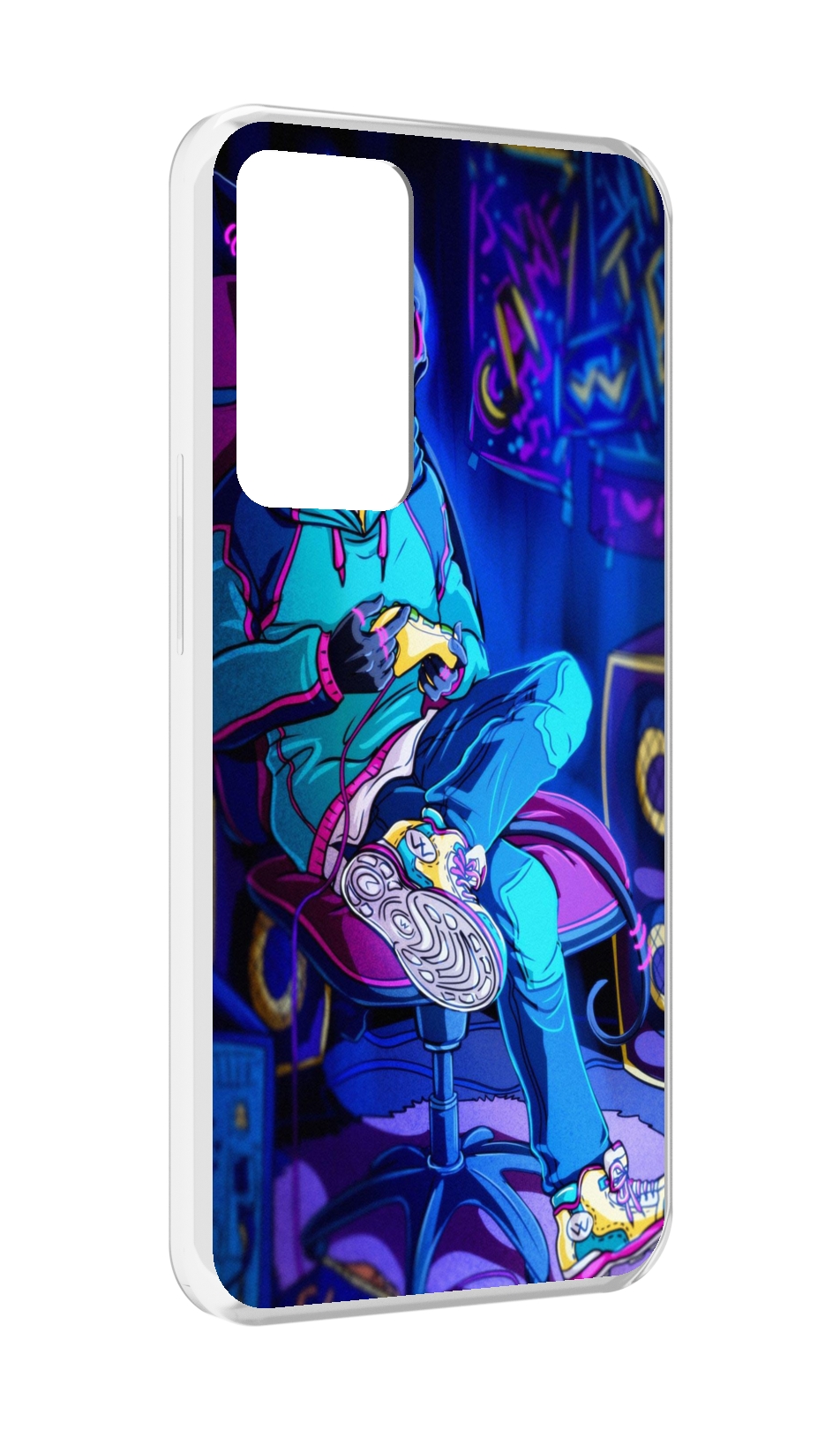 

Чехол MyPads киберпанк игрок для OPPO Reno 8 Lite, Прозрачный, Tocco
