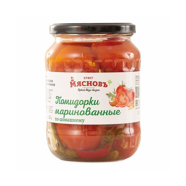 

Помидоры МясновЪ БУФЕТ маринованные по-домашнему 680 г
