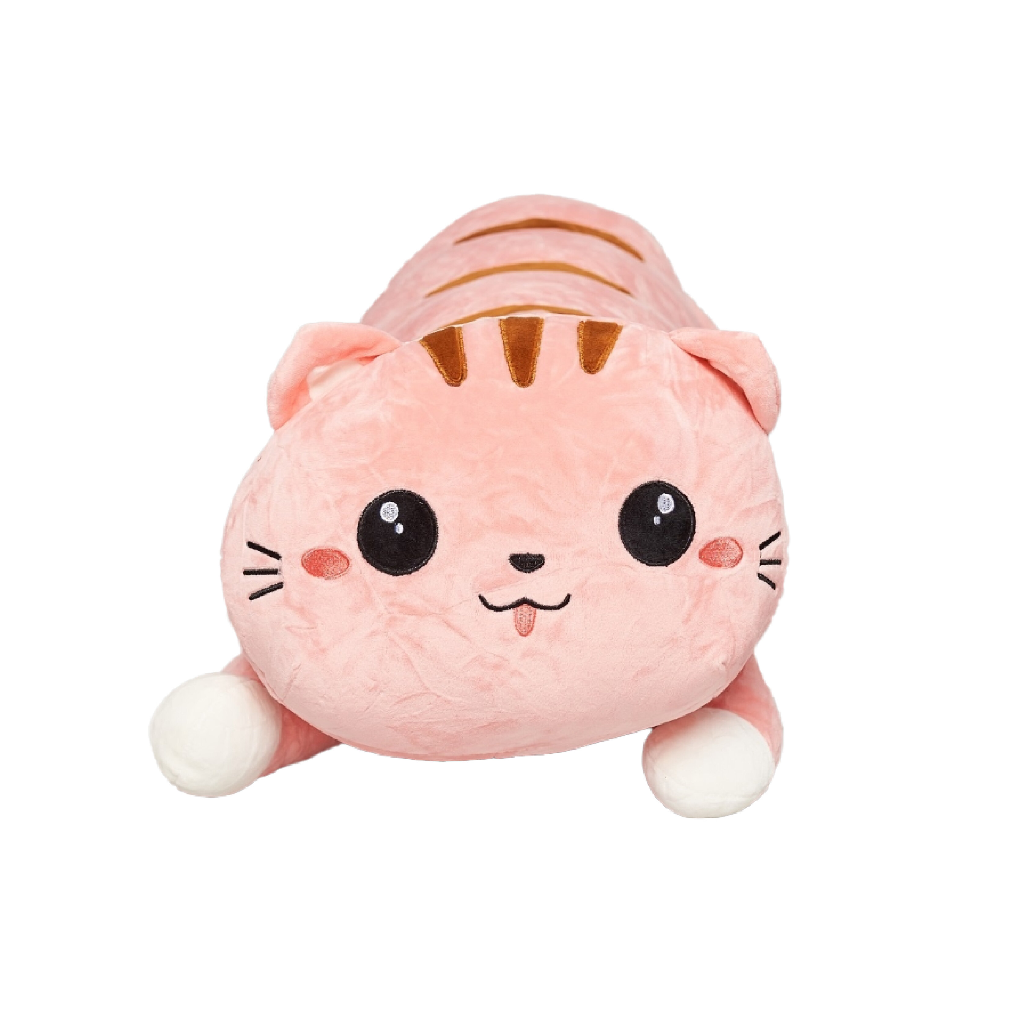 Мягкая игрушка Sun Toys Кот-сосиска лежачий розовый 80 см