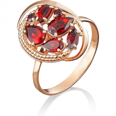 

Кольцо из золота р. 17 PLATINA jewelry 01-5043-00-204-1110-46, гранат, 01-5043-00-204-1110-46