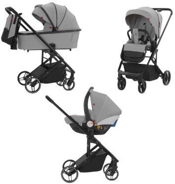

Коляска Carrello Alfa CRL-6508 3 в 1 Cloud Grey