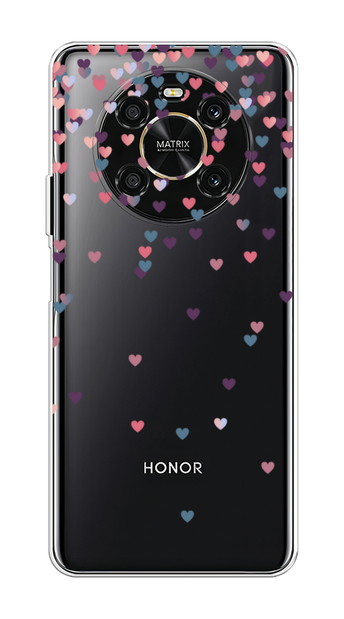 

Чехол на Honor X9 4G "Посыпка сердечки", Розовый;фиолетовый, 6108150-3