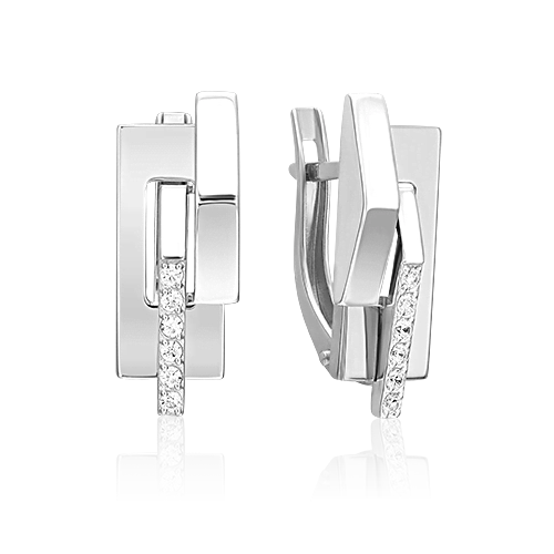 

Серьги из белого золота с фианитом PLATINA jewelry 02-5128-00-401-1120, 02-5128-00-401-1120