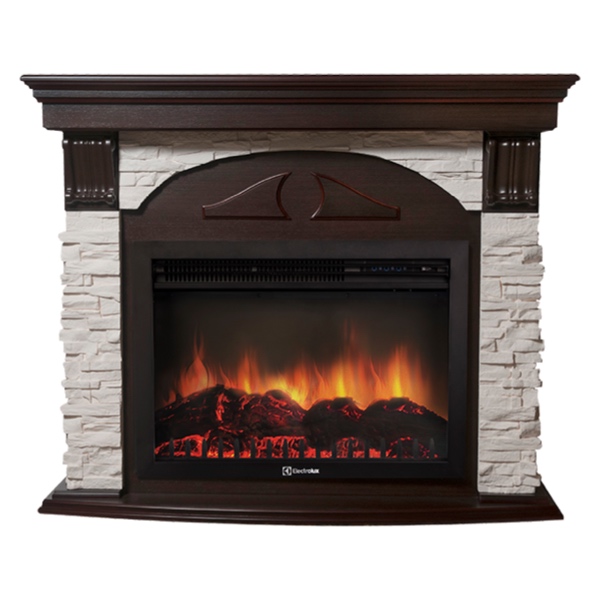 

Портал Firelight Torre 25U (угловой) камень белый шпон темный дуб, Torre 25U WDO