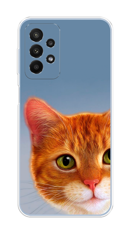 

Чехол на Samsung Galaxy A23 "Любопытный котик", Коричневый, 2105050-1