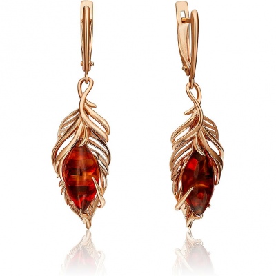 

Серьги из красного золота с янтарем PLATINA jewelry 02-4400-00-271-1110-46, 02-4400-00-271-1110-46
