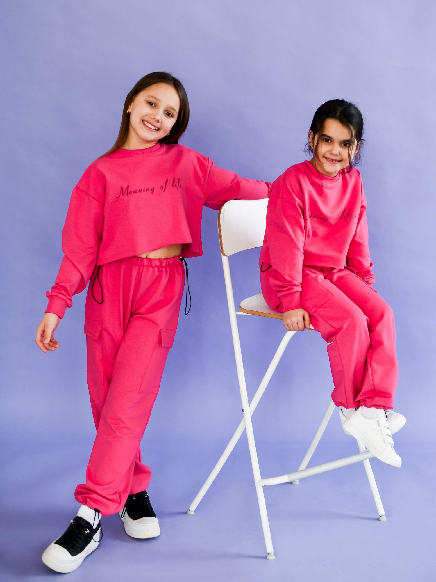 

Костюм повседневный детский LikeRostik Krop-top, фуксия, 122, Розовый, Krop-top