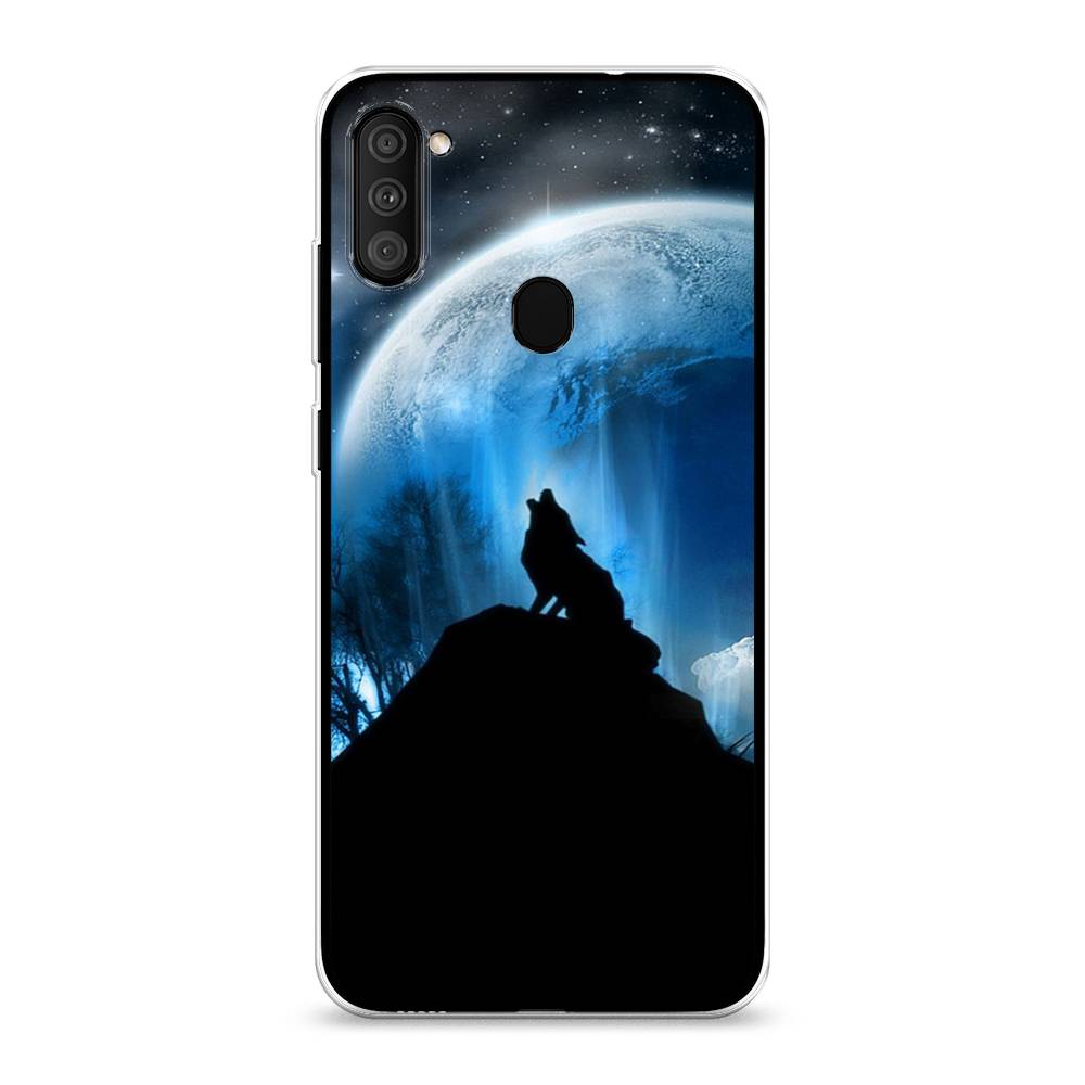

Чехол на Samsung Galaxy A11 "Волк 2", Синий;черный;белый, 2100150-1