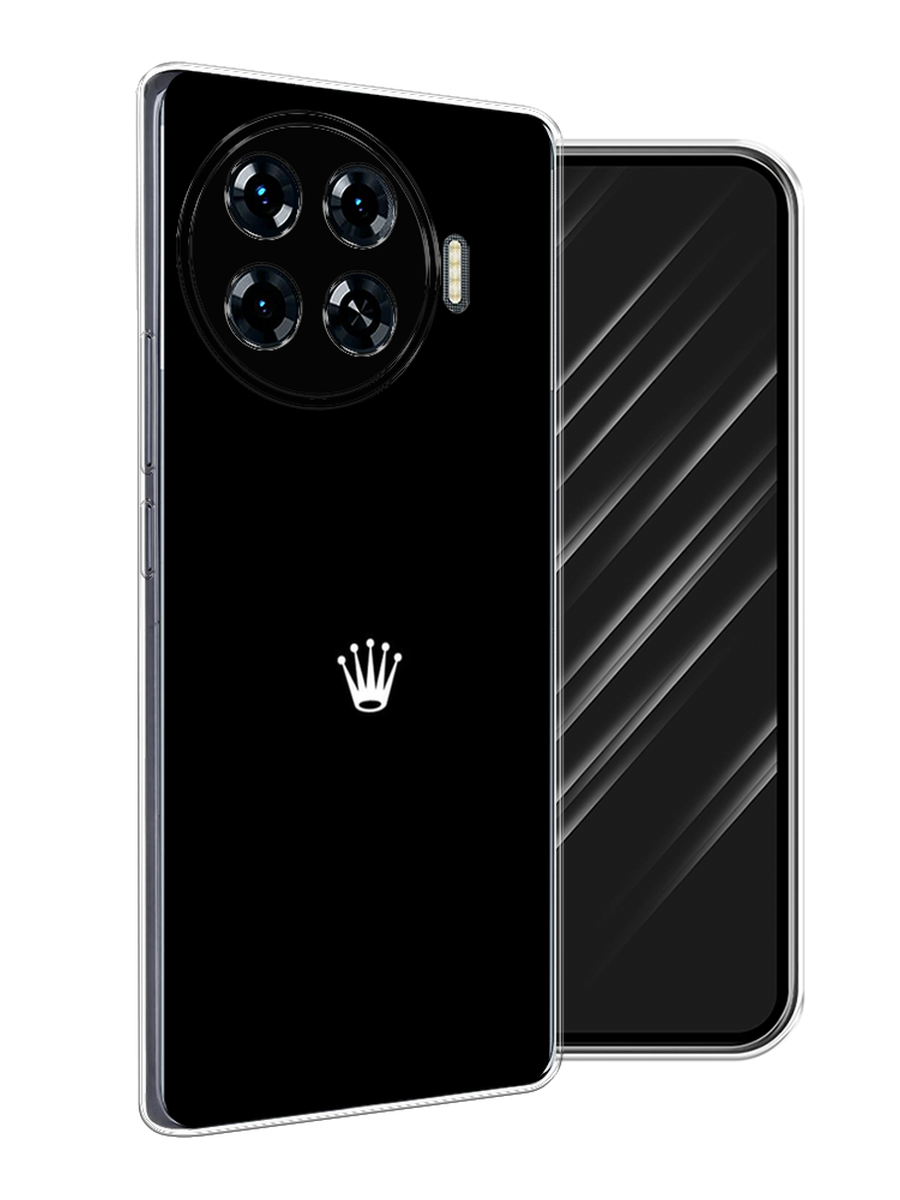 

Чехол Awog на Tecno Spark 20 Pro Plus "Белая корона на черном фоне", Черный, 305050-1