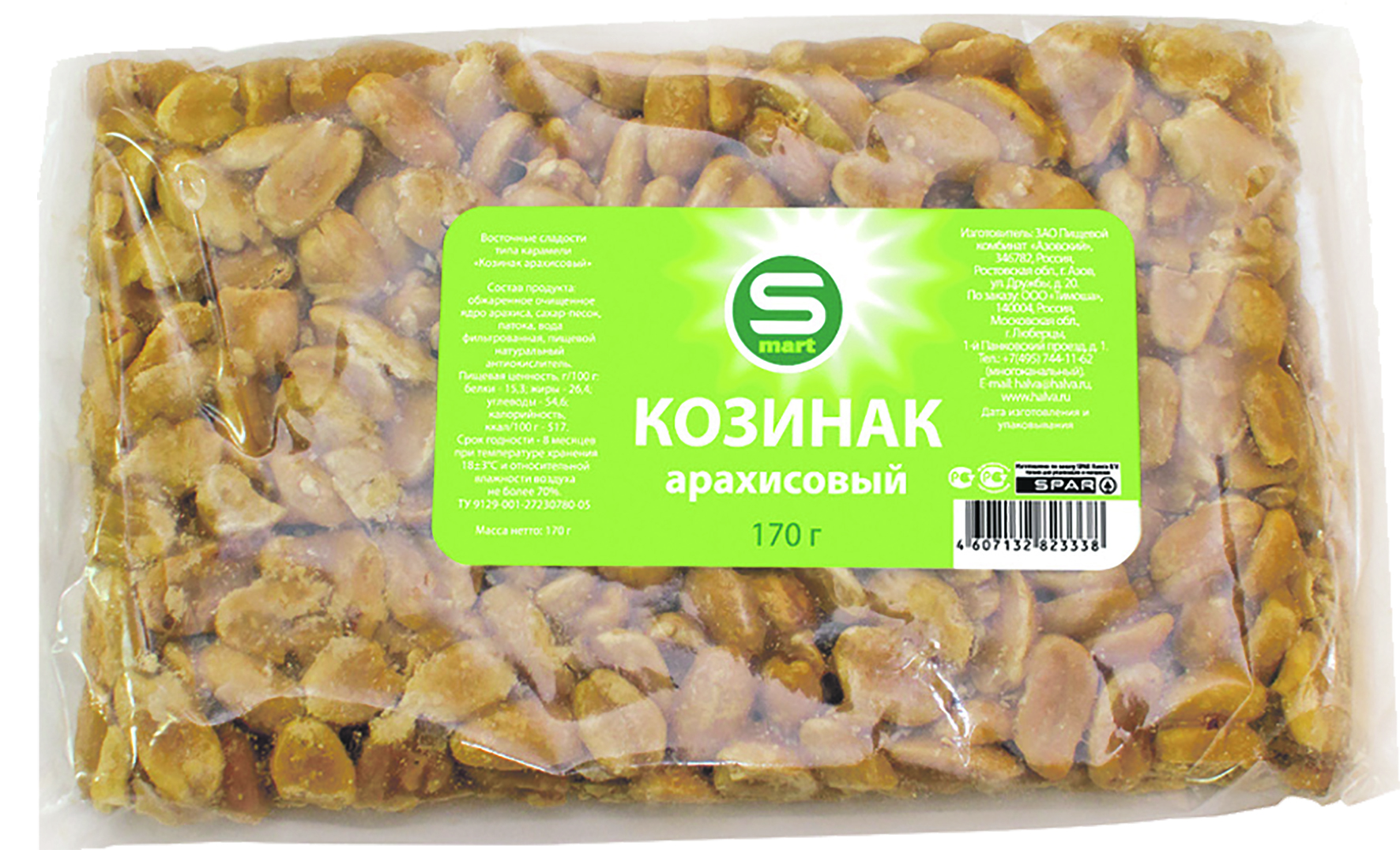 

Козинак Smart Арахисовый 170 г