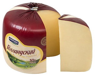 Сыр полутвердый Киприно Голландский 50% +- 350 г