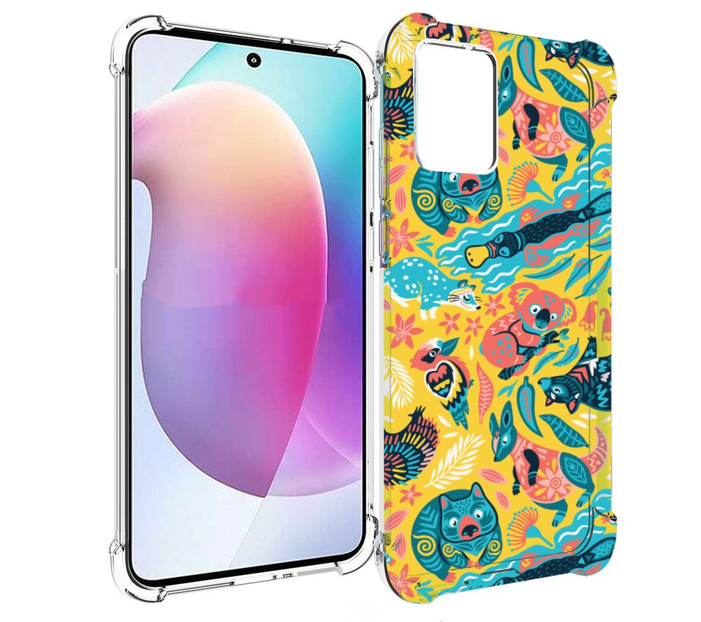 

Чехол MyPads seamless-pattern для Motorola Edge 30 Neo, Прозрачный, Tocco