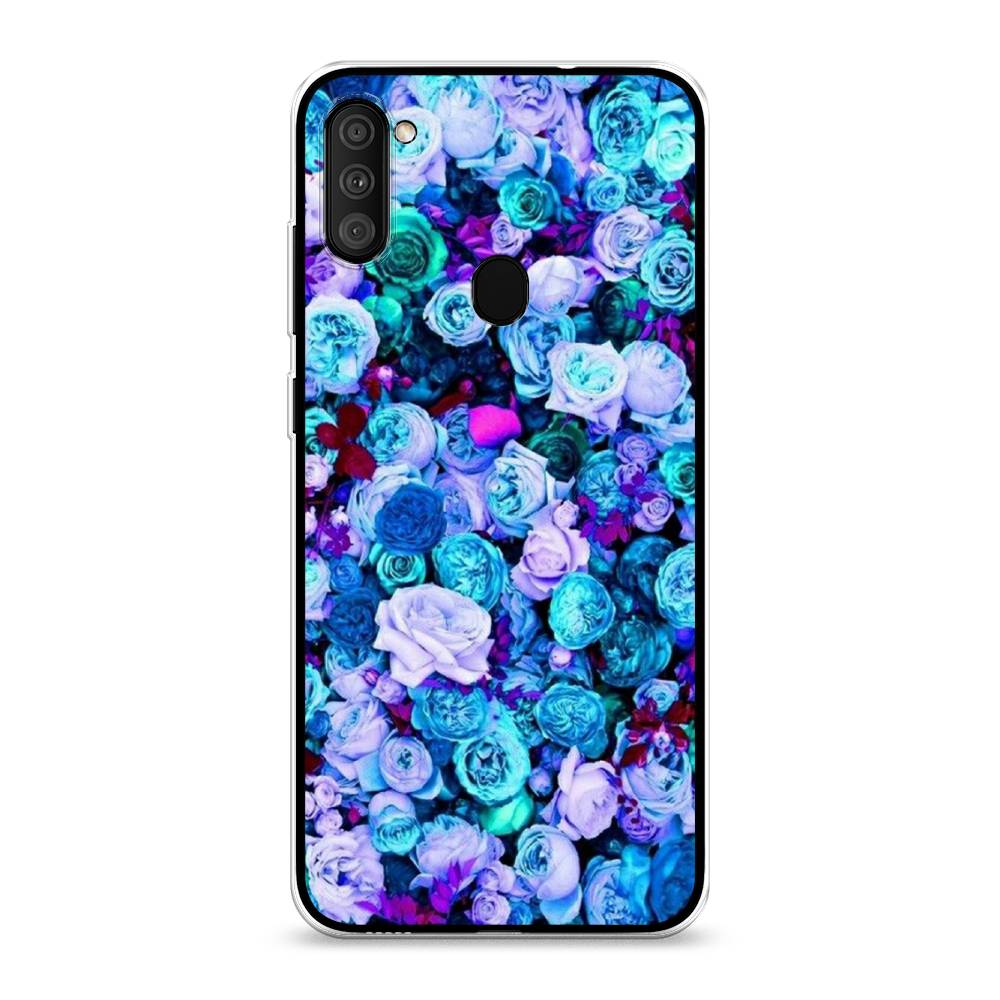 

Чехол на Samsung Galaxy A11 "Цветочный ковер", Фиолетовый, 2100150-2