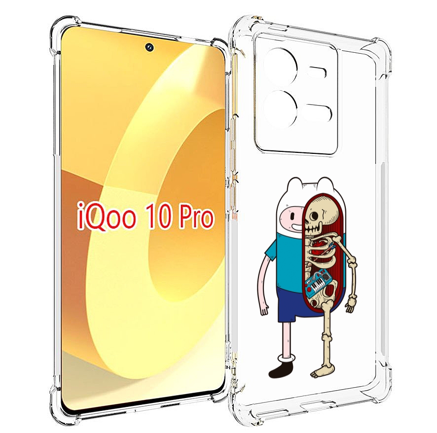 

Чехол MyPads Финн скелет для Vivo iQOO 10 Pro, Прозрачный, Tocco