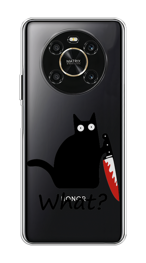 

Чехол на Honor X9 4G "Котик с ножом", Черный;красный, 6108150-6