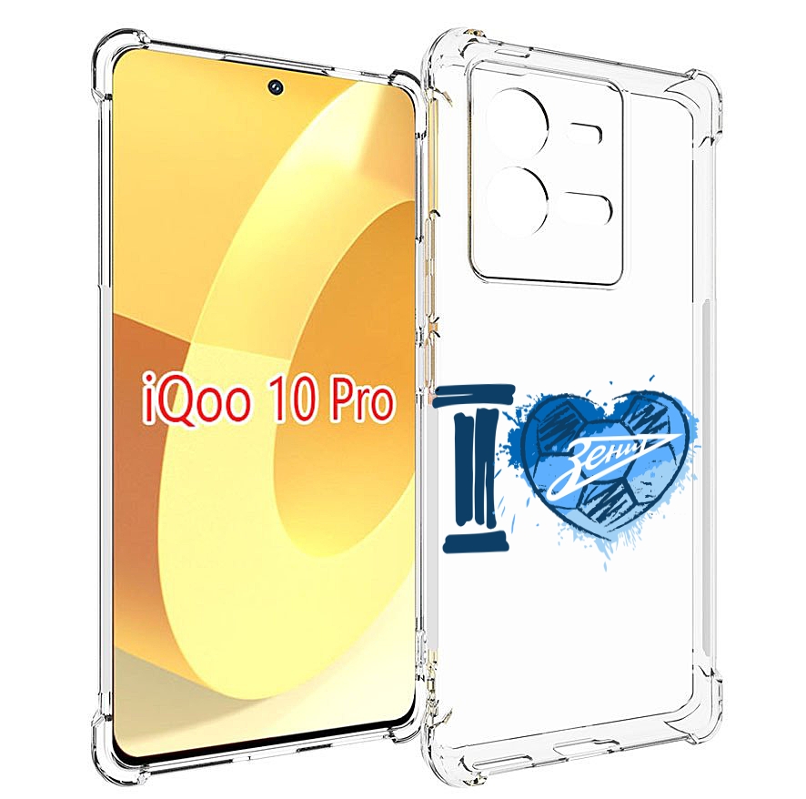 

Чехол MyPads ФК я люблю зенит для Vivo iQOO 10 Pro, Прозрачный, Tocco