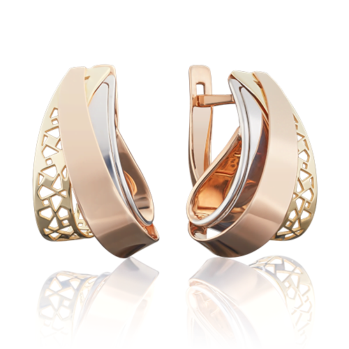 

Серьги из красного золота/желтого золота PLATINA jewelry 02-3904-00-000-1113-48, 02-3904-00-000-1113-48