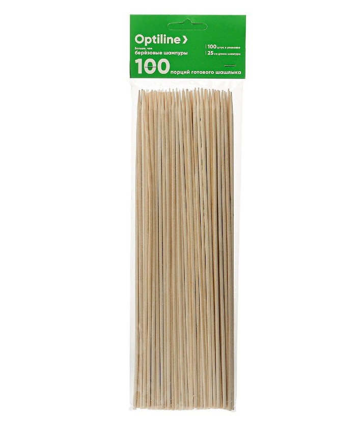 

Шампур OptiLine береза 20cm 100шт 10.3916