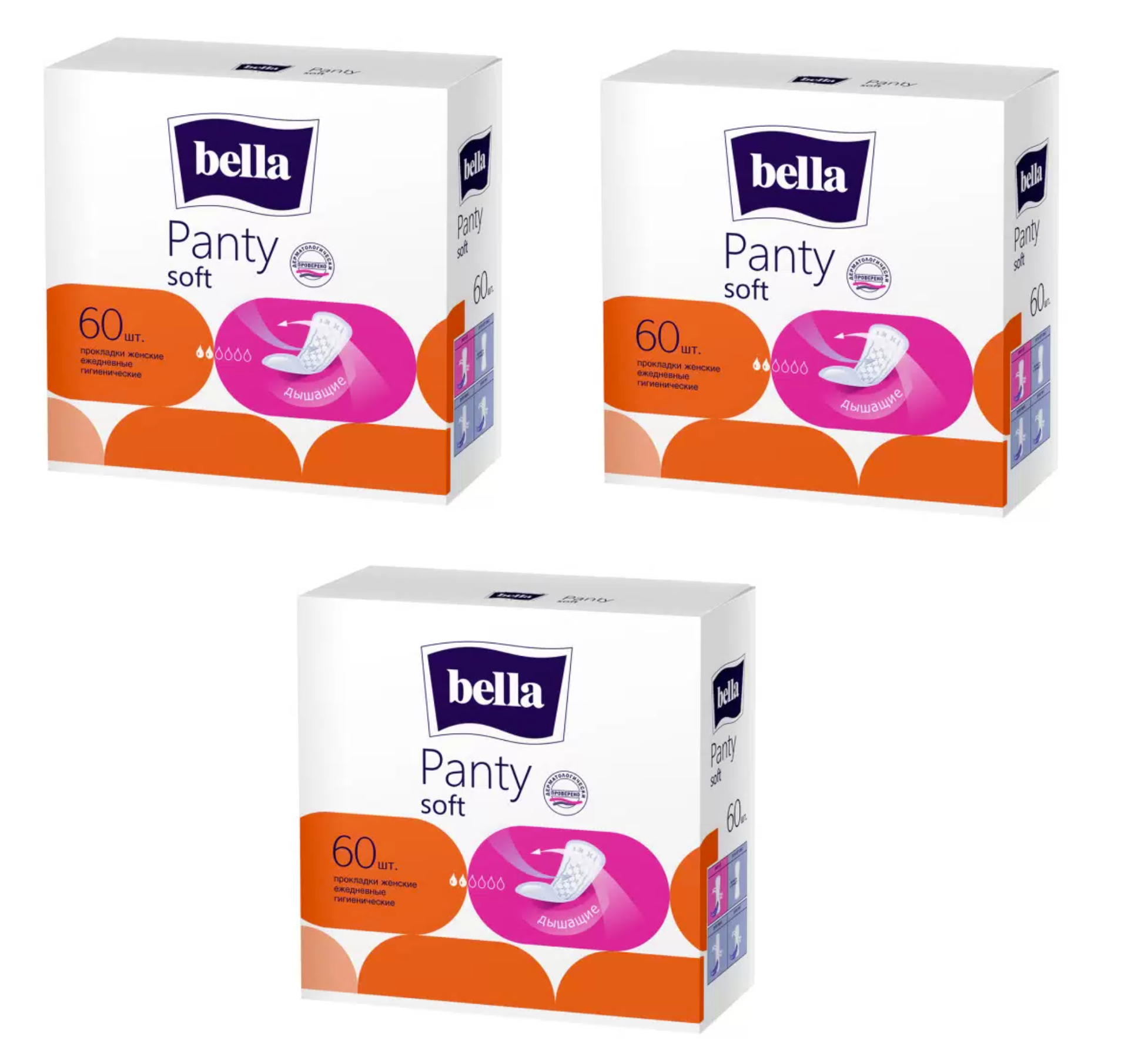 

Прокладки ежедневные Bella Panty Soft, 60 шт х 3 упаковки