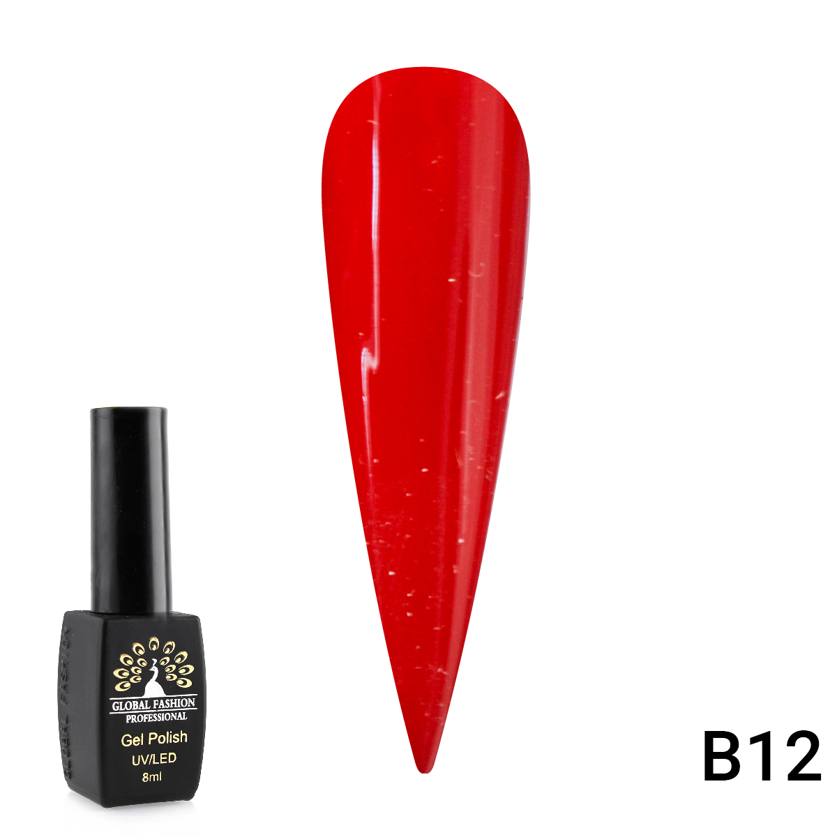 фото Гель лак global fashion black elite серии b b12