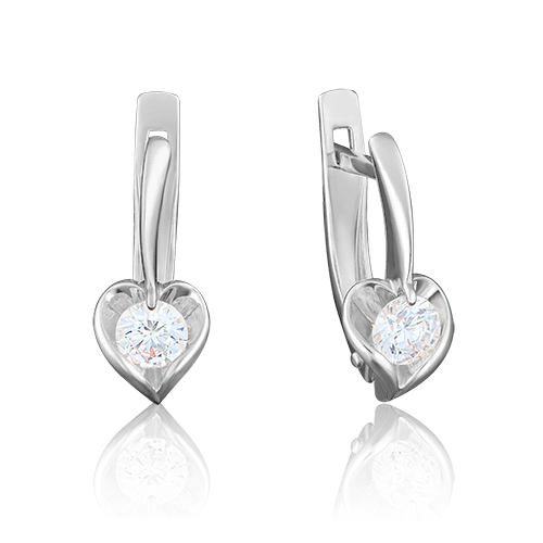 

Серьги из белого золота с фианитом PLATINA jewelry 02-3844-00-501-1120-38, 02-3844-00-501-1120-38