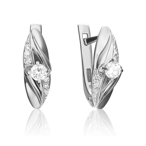 

Серьги из белого золота с бриллиантом PLATINA jewelry 02-3835-00-101-1120-30, 02-3835-00-101-1120-30