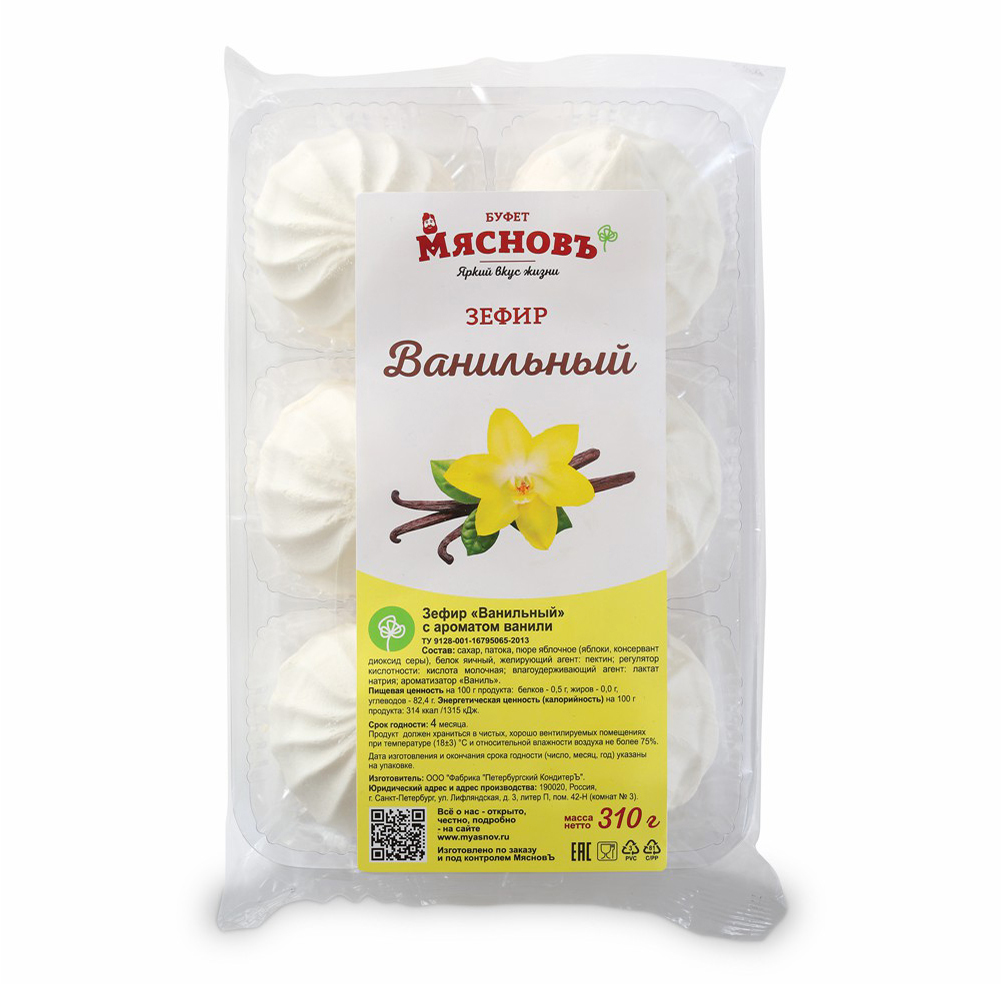 

Зефир МясновЪ БУФЕТ ванильный 310 г
