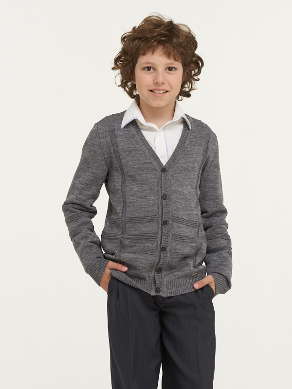 

Жакет для мальчиков 183-7092 VAY цв.серый р.152, 183-7092_серый