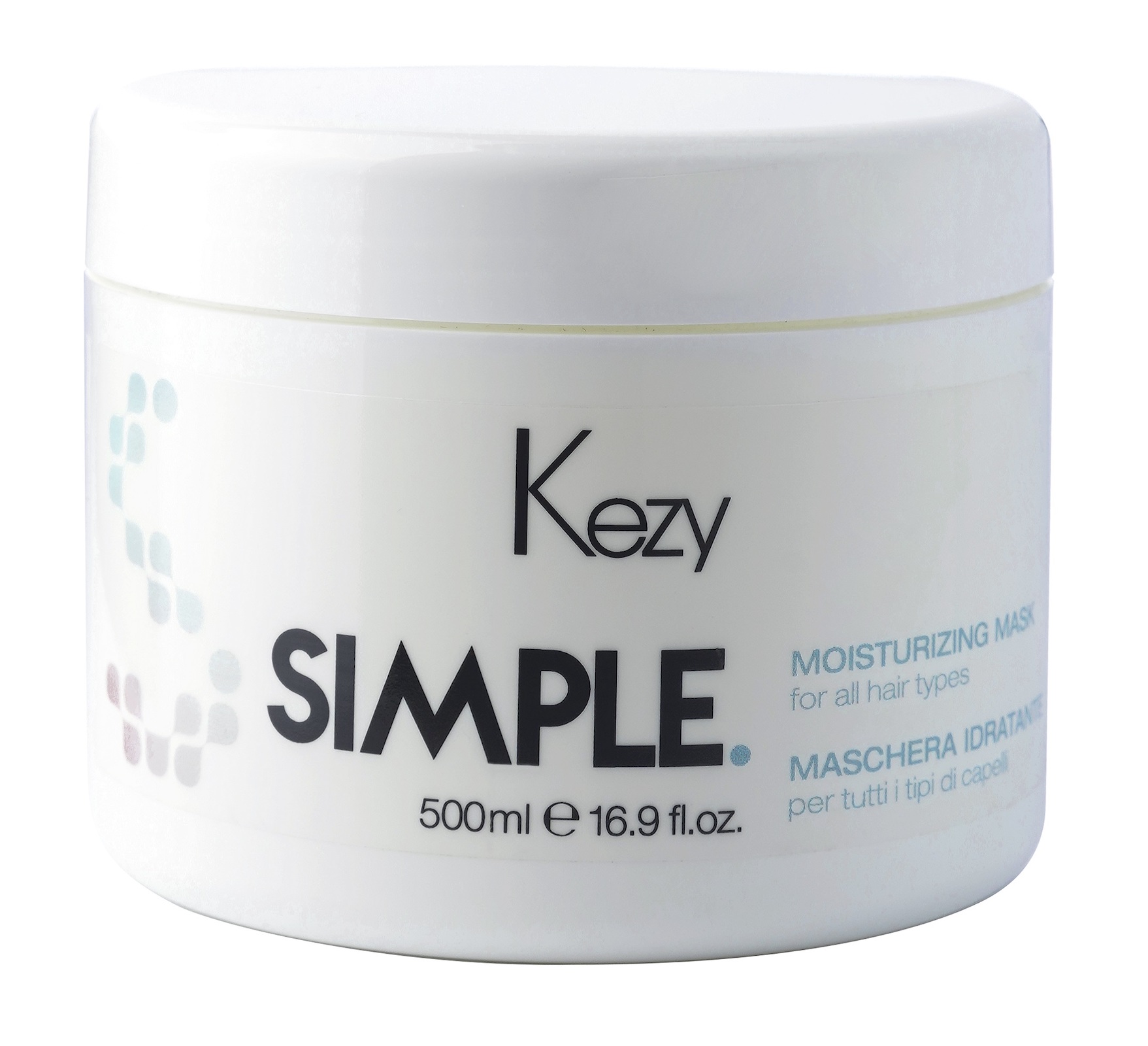 Маска KEZY увлажняющая для волос профессиональная Moisturizing mask 500мл, Линия SIMPLE