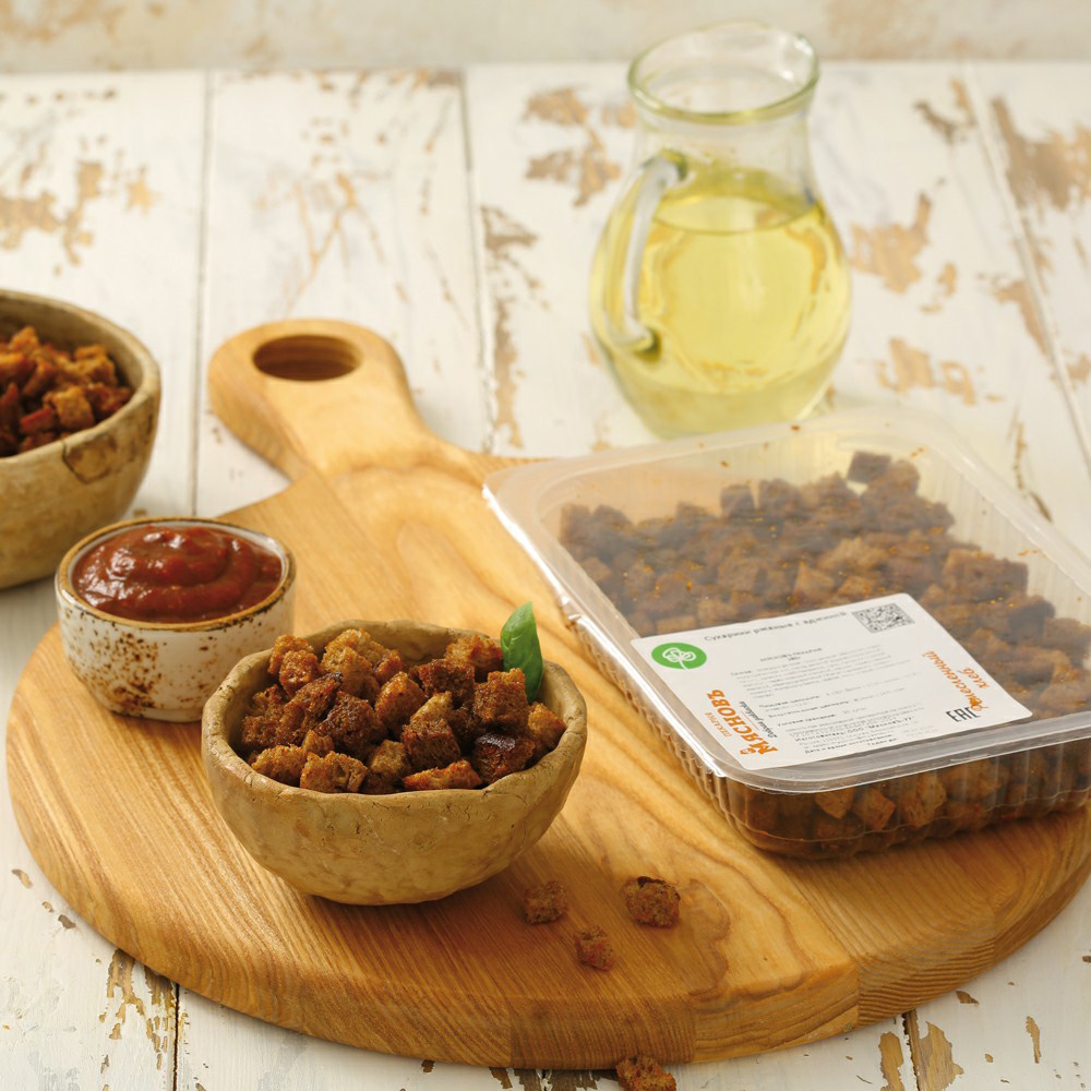 Сухарики МясновЪ ПЕКАРНЯ ржаные с аджикой 150 г