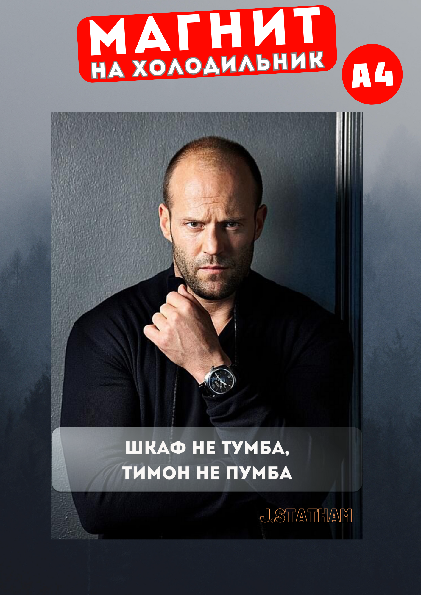 

Магнит на холодильник Магнитная история Джейсон Стетхем сте28, Джейсон Стетхем