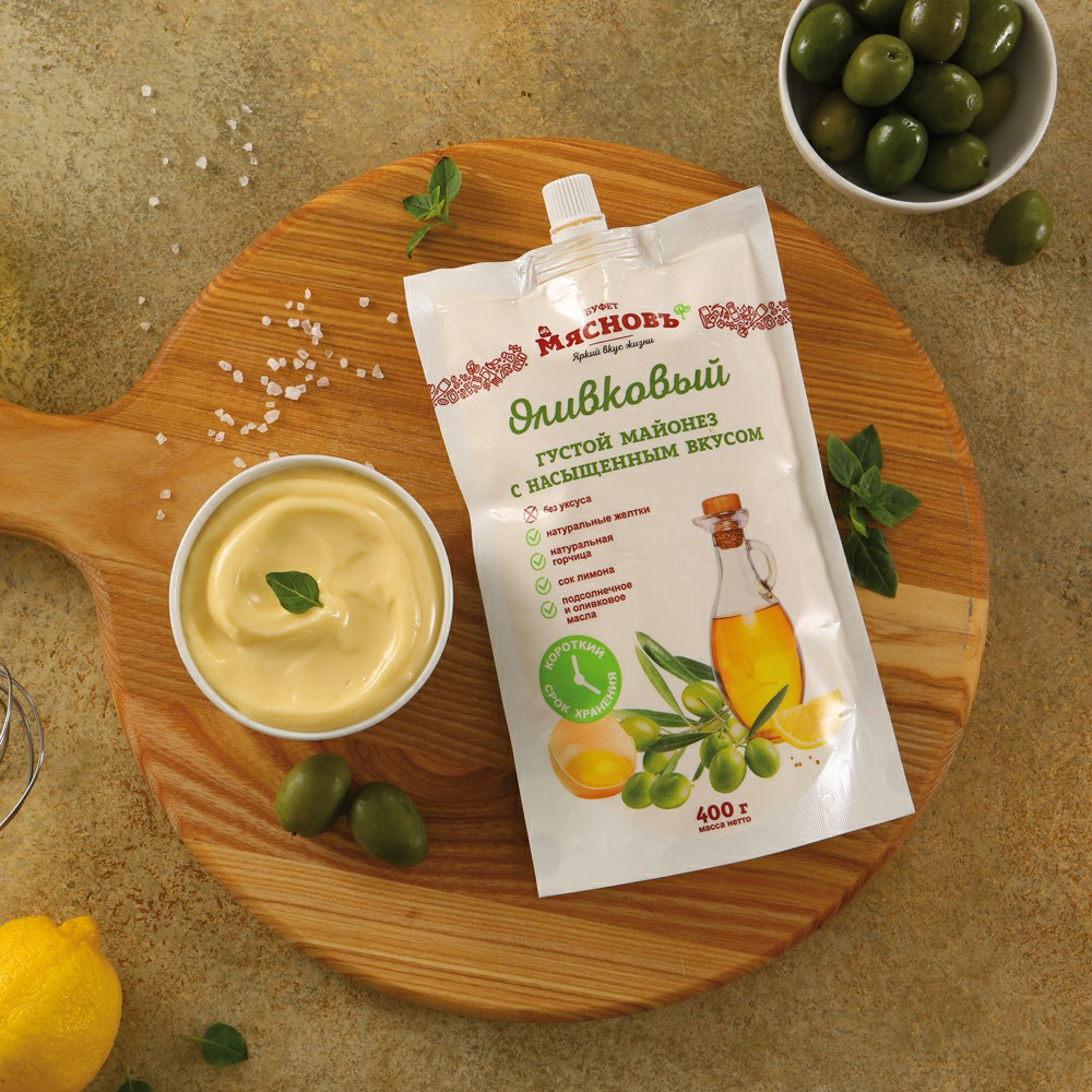Майонез МясновЪ БУФЕТ Оливковый 79% 400 г
