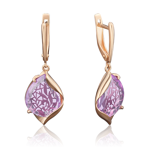 

Серьги из красного золота с аметистом PLATINA jewelry 02-3670-00-203-1110-46, 02-3670-00-203-1110-46