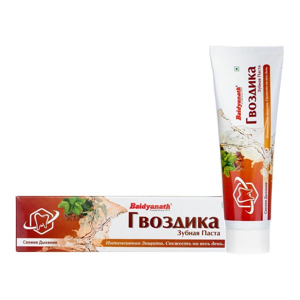 Зубная паста Гвоздика (toothpaste) Baidyanath Бэйдинат 100г органическая зубная паста endro lemon toothpaste с лимоном 100 мл