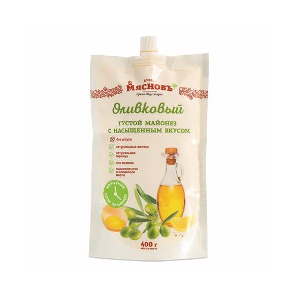 

Майонез МясновЪ БУФЕТ Оливковый 400 г