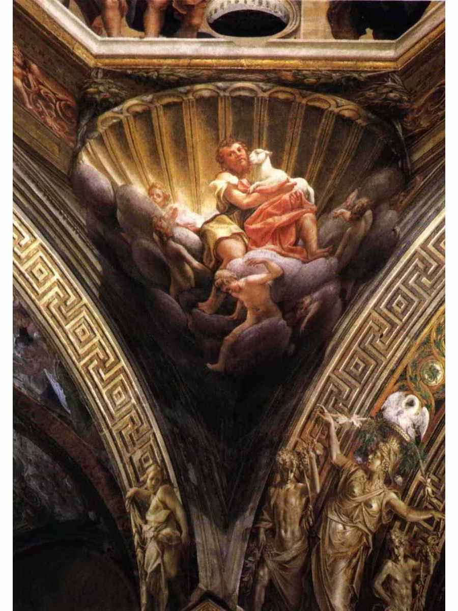 

Постер DRABS A3 Корреджо Святые Фома или Иосиф . Бернард и Иоанн. Роспись парусов свода 2