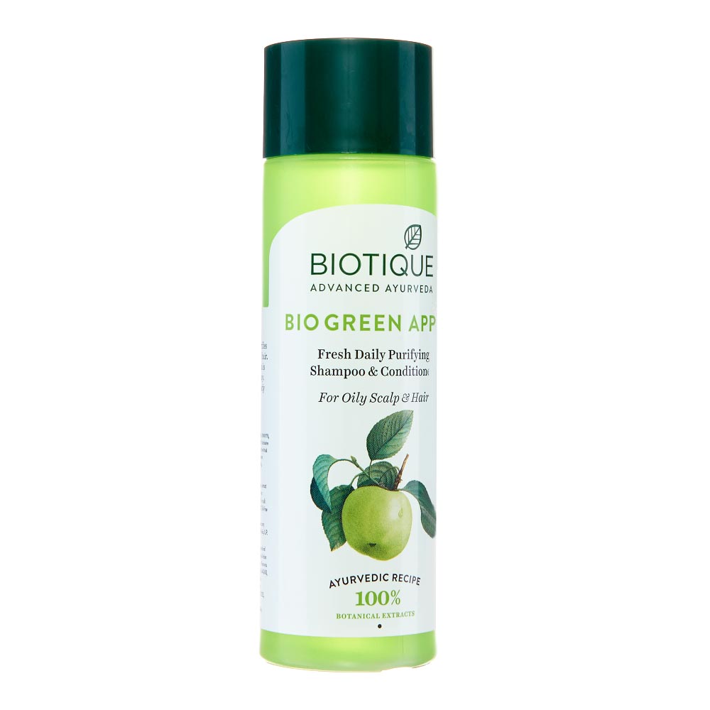 Шампунь-кондиционер для волос Био зеленое яблоко Biotique 120 мл маска для лица 50 г bio morning nectar visibly flawless face pack biotique