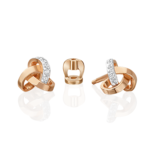 

Серьги из красного золота с фианитом PLATINA jewelry 02-3416-00-401-1110-03, 02-3416-00-401-1110-03
