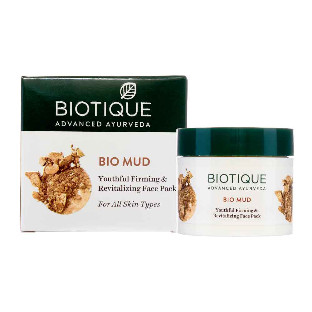 Глиняная маска для лица (BIO MUD YOUTHFUL FIRMING & REVITALIZING FACE PACK) Biotique 75г маска для лица 50 г bio morning nectar visibly flawless face pack biotique