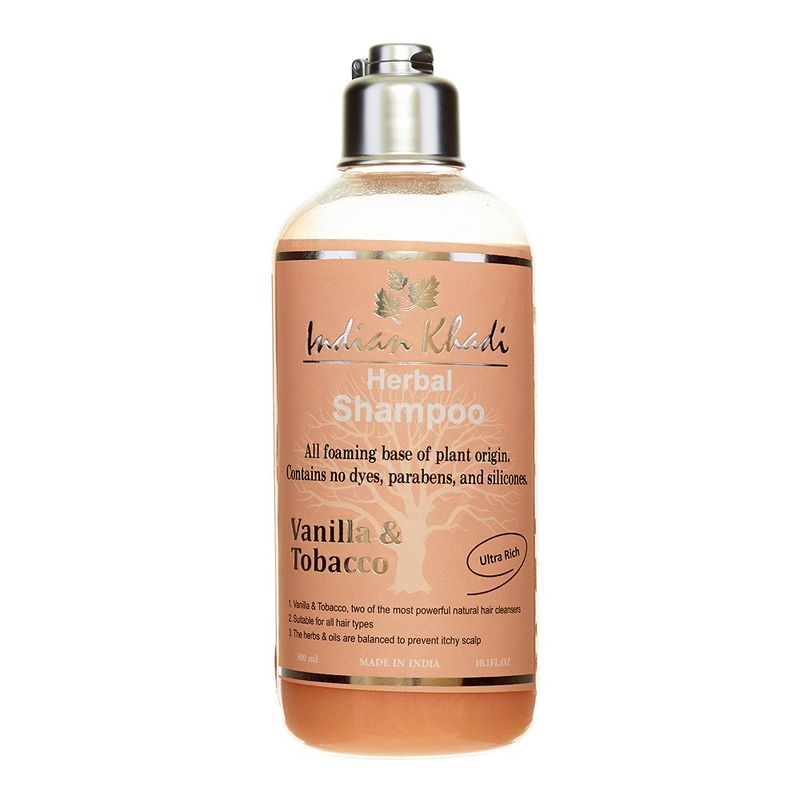 Купить Травяной шампунь для волос Ваниль и Табак (shampoo) Indian Khadi Индиан Кади 300мл