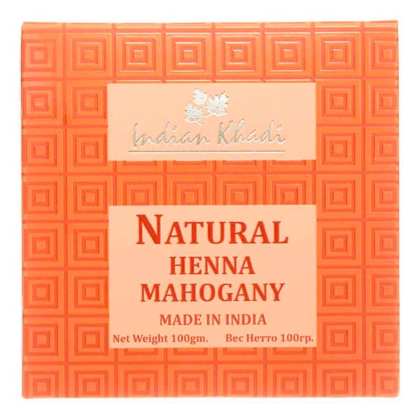 Натуральная хна для волос (henna) Махагони Indian Khadi Индиан Кади 100г хна для волос органическая henna натуральная khadi organic 100г