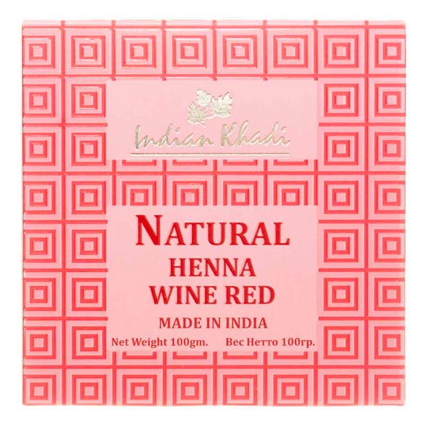 фото Натуральная хна для волос (henna) бордовая indian khadi индиан кади 100г