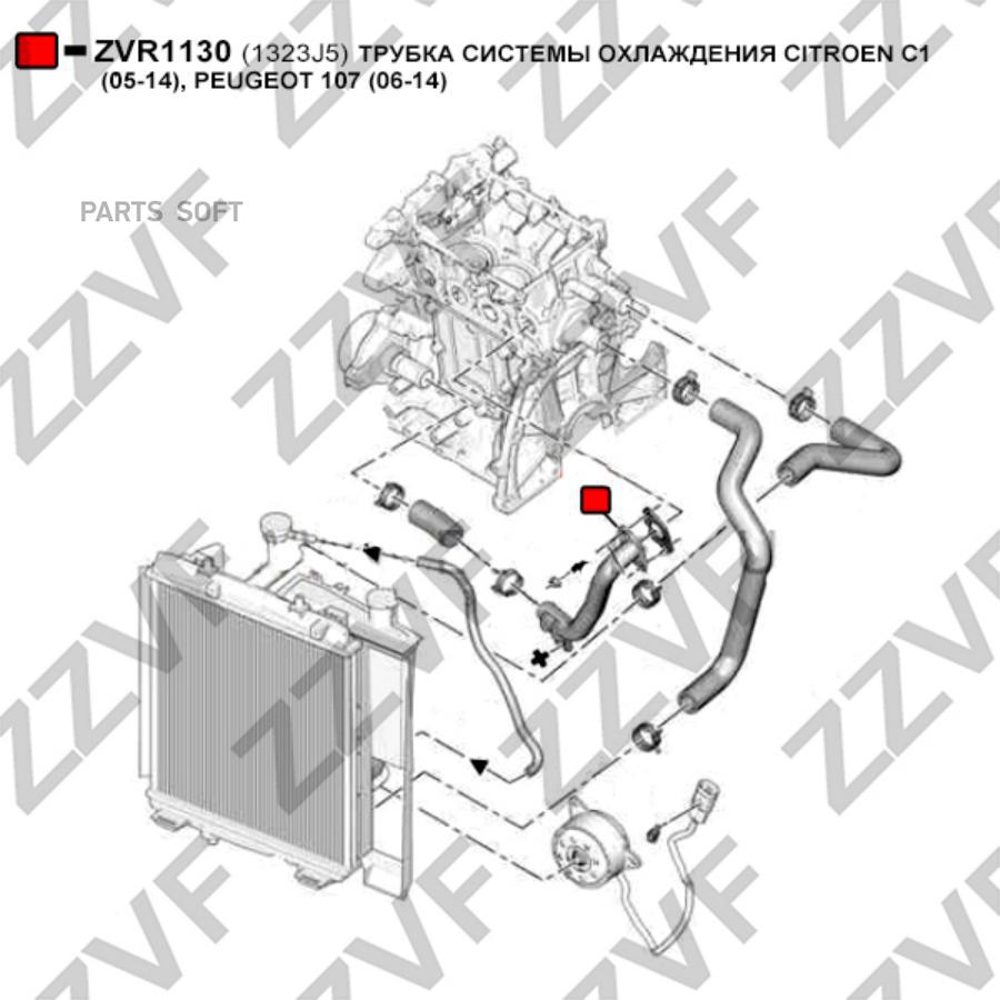 

Трубка Системы Охлаждения ZZVF ZVR1130